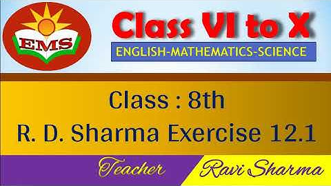 RD Sharma Class 8 | Exercise 12.1 Percentage