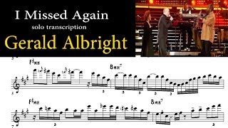 Gerald Albright with Phill Collins Live -  I Missed Again (Amazing Pop  Saxophone Solo!)
