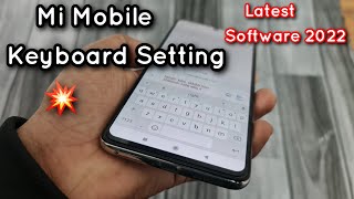 Mi Mobile Keyboard settings | Latest Software 2022 screenshot 1