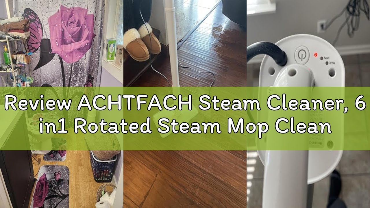 Review ACHTFACH Steam Cleaner, 6 in1 Rotated Steam Mop Cleaner with 2 Modes, 2 Microfiber Pads, 400M