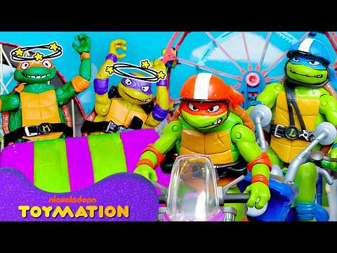 Ninja Turtles Toys SAVE Coney Island from Superfly! 🎢 | TMNT | Toymation