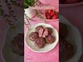 Chocolatey &amp; Nutty Strawberry Chia Bites 🍓 #dessert #strawberry #chia #chocolate #youtubeshorts