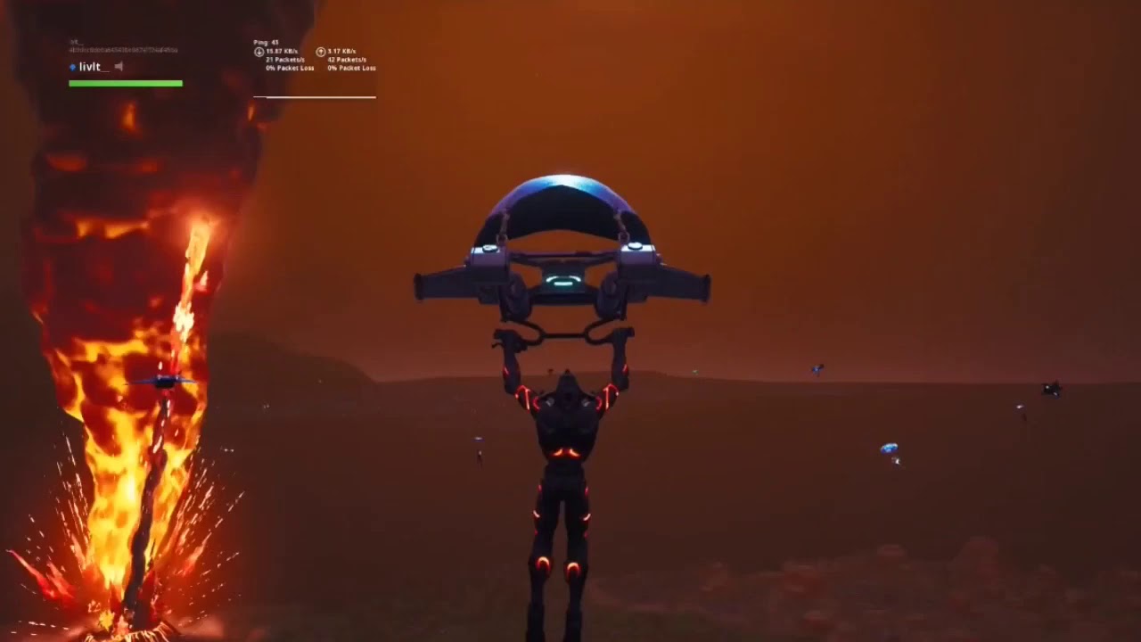 Tilted Towers and Retail Row destroyed by the volcano | Fortnite