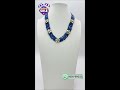 Stunning Natural Blue Sapphire Motion Stone Silver Pendant Necklace