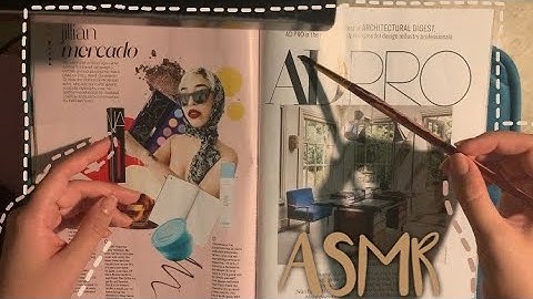 ASMR Tracing a Magazine & Whispering! Part. 2 💙