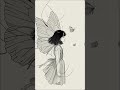 Expressive minimalist line art || Unique girl poses ideas