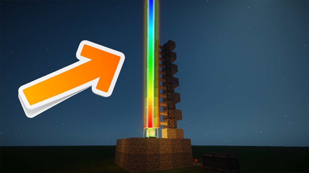 How to make Rainbow Beacon Laser in Minecraft! - YouTube