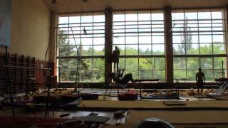 Double front flip over backflip