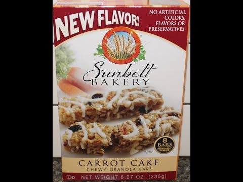 Sunbelt Bakery: Carrot Cake Granola Bar Review