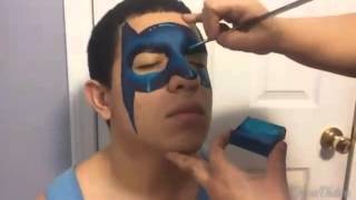 batman face painting tutorial