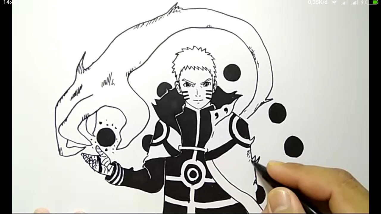 51 Gambar  Kartun Naruto Dengan Pensil Himpun Kartun