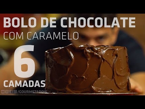 Vídeo: Bolo De Chocolate Com Camada De Caramelo