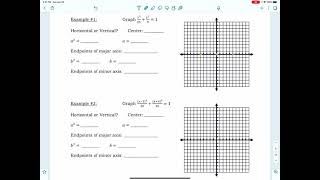 PC 10.2 Graphing Ellipses