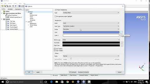 How can you change the background colour in ANSYS Fluent from blue to white