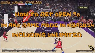 HOW TO GET OPEN 3s IN ANY MODE IN NBA2K24 MyTeam | NBA2K24 MyTeam