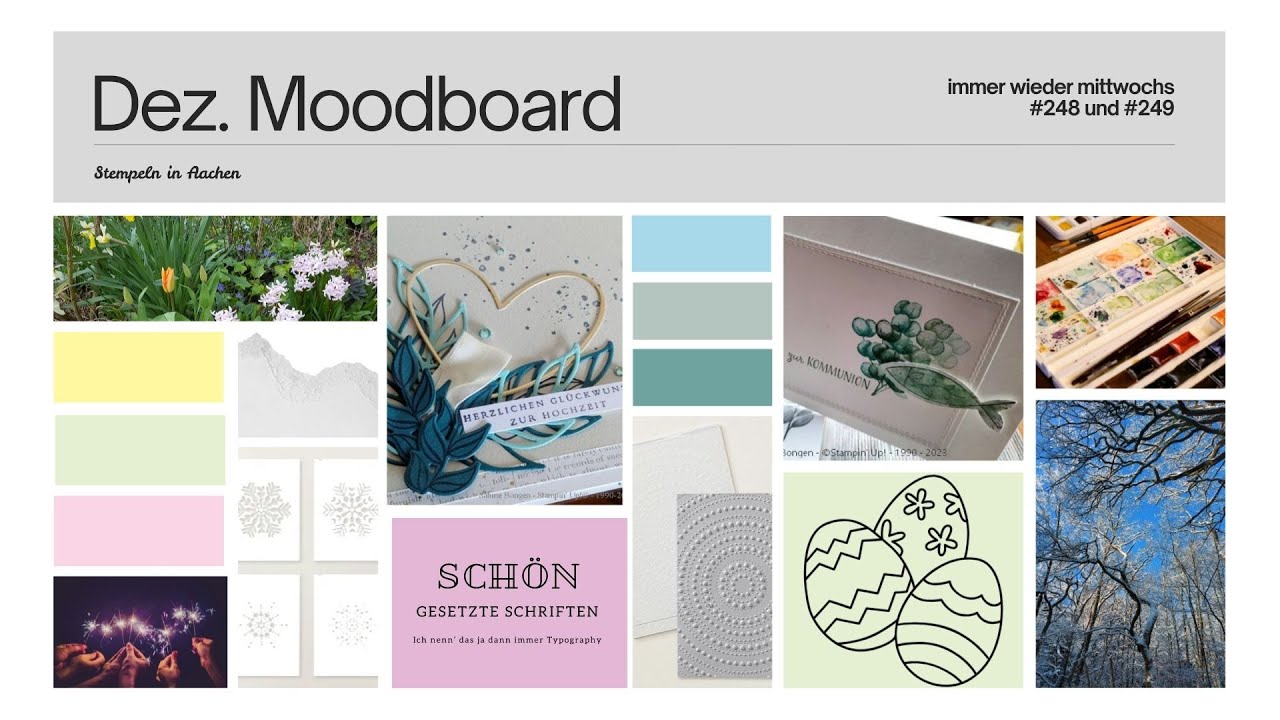 Immer wieder mittwochs - Moodboard im Dezember mit Stampin' Up! 