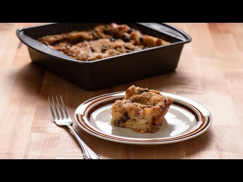 Video: How To Make Raisin Bread Pudding. Step By Step Recipe With Photo