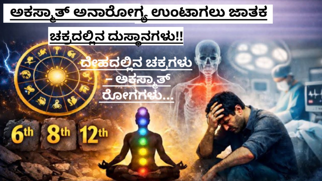 ದೇಹದಲ್ಲಿ ಯಾವ ಚಕ್ರದ ಅಸಮತೋಲನದಿಂದ,ಯಾವ ರೋಗ ಬರುತ್ತದೆ,||Health Problems Due to Chakra Imbalance