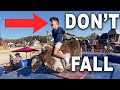 Exchange Student rides first Mechanical Bull in America