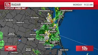 Radar Loop: Storms across Hampton Roads on Memorial Day