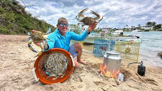 Surviving off the Land (Trap & Cook Challenge) The Best Way to Eat Crab!