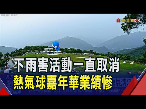 颱風豪雨接著來 熱氣球嘉年華業績估少三成! 展演因雨取消12天 業者盼延長活動降低損失...｜非凡財經新聞｜20250804