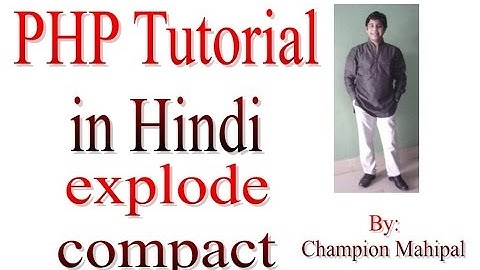 Learn PHP Tutorial in Hindi 19 explode function and compact function