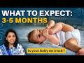 3 months to 5 Month Baby Milestones: A Pediatric Physio’s Guide!