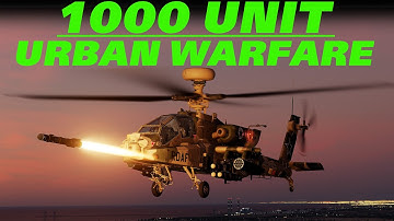 MASSIVE 1000 UNIT URBAN BATTLE in the DCS AH-64D Apache!