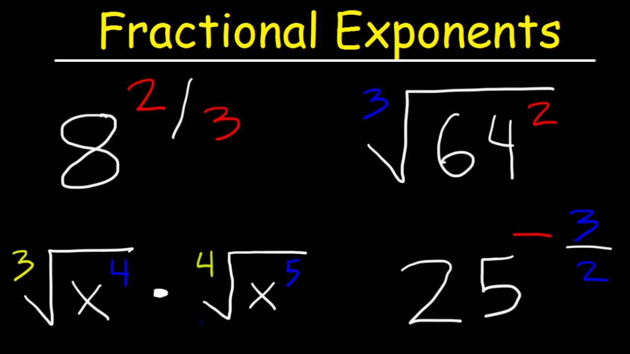 exponent แปลว่า  Update 2022  Fractional Exponents