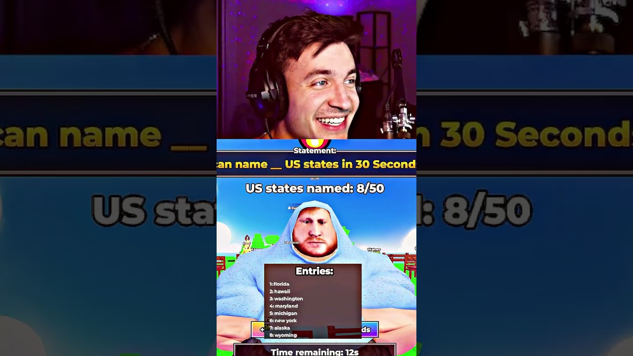 she ALMOST named all 50 in prove it... #roblox #funny #twitch #streamer #gaming #memes #clips