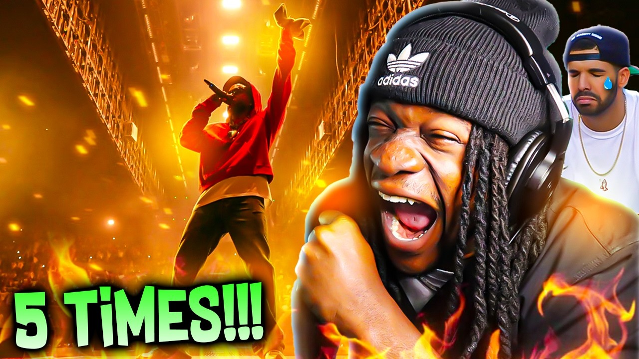 KENDRICK LAMAR PERFORMS NOT LIKE US 5 TIMES!!! (REACTION) - YouTube