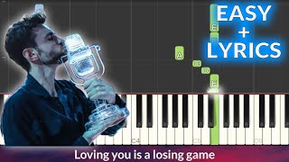 Duncan Laurence - Arcade EASY Piano Tutorial   Lyrics
