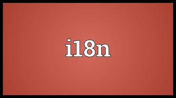 I18n Meaning
