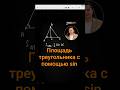 Площадь треугольника с помощью sin угла #егэ #огэ #математика