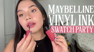 *NEW RELEASE* MAYBELLINE VINYL INK 💄| SWATCH PARTY | PH