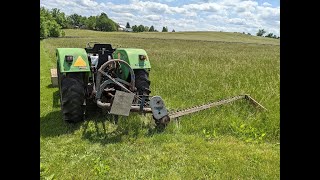 Mowing Hay with the Ford 515 Sickle Bar and Deutz D4506