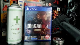 Resident Evil 4 Remake Gold Edition PS4 midia fisica unboxing Biohazard 4 Remake Gold Edition PS4