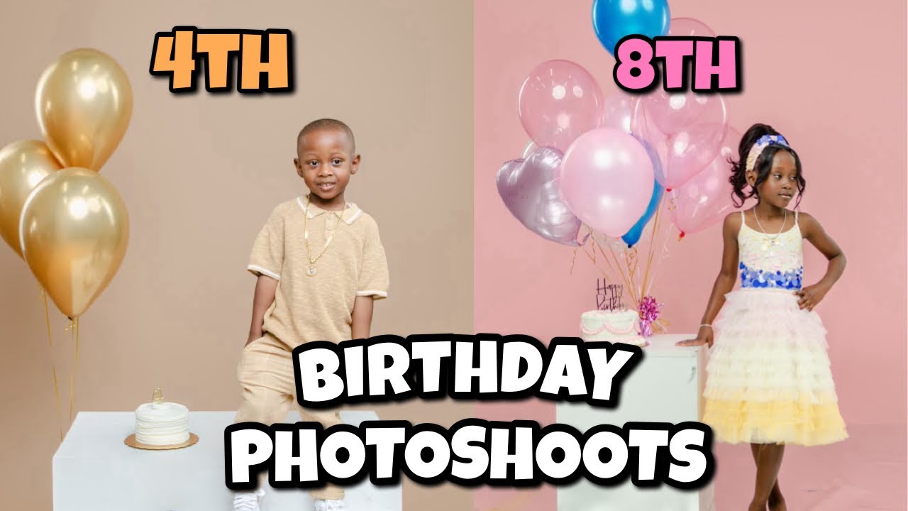 MADISON 8th & MAYSON 4th BIRTHDAY PHOTOSHOOT - YouTube