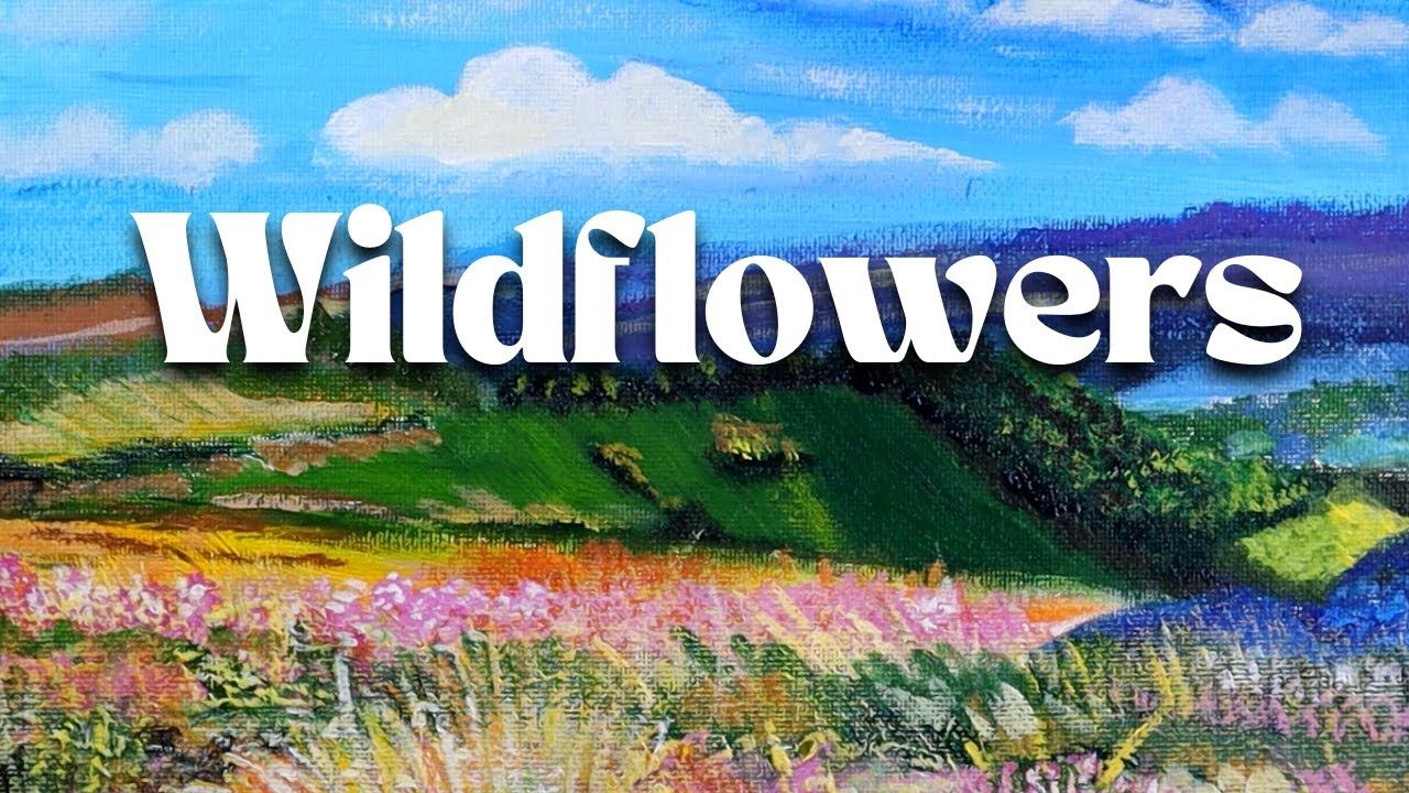 Wildflowers Acrylic Painting Day 186 How to Easily Paint Acrylics