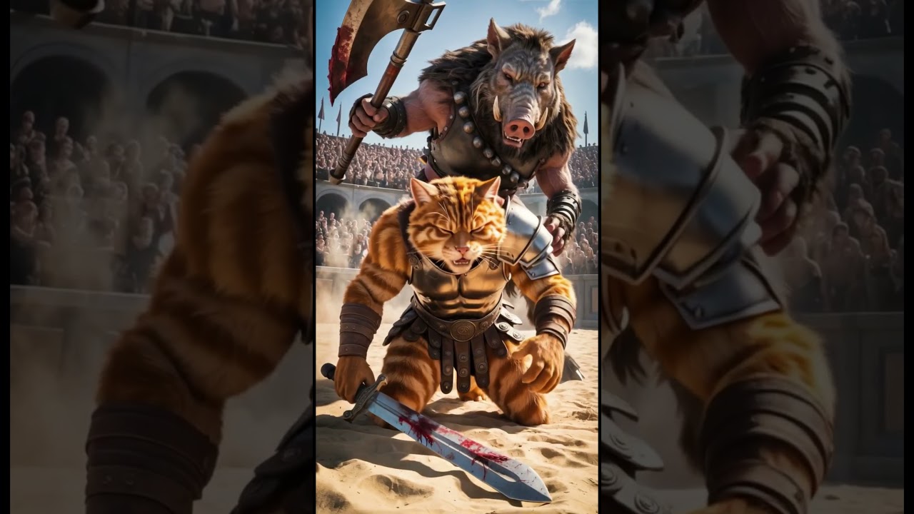 Kitten Saves His Father in the Colosseum