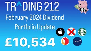 Trading 212 February 2024 Dividend Update | £10,534 DIVIDEND PORTFOLIO! | BEST MONTH EVER? by Geordie Pig Investor 372 views 2 months ago 12 minutes, 37 seconds