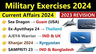 Military Exercise 2024 Current Affairs | Jan To Dec 2023 Revision | Exercise Current Affairs 2024 |
