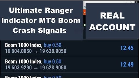 Ultimate Ranger Indicator MT5 Boom Crash Signals Real Deriv Account Free Download