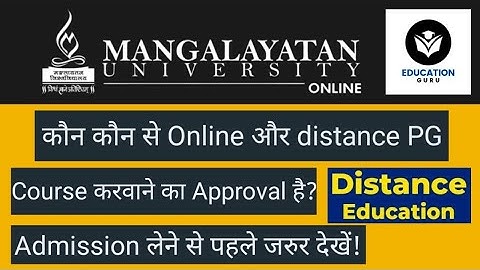 Admissions open in Mangalayatan University for PG online and distance course! Mangalayatan Ftel mode