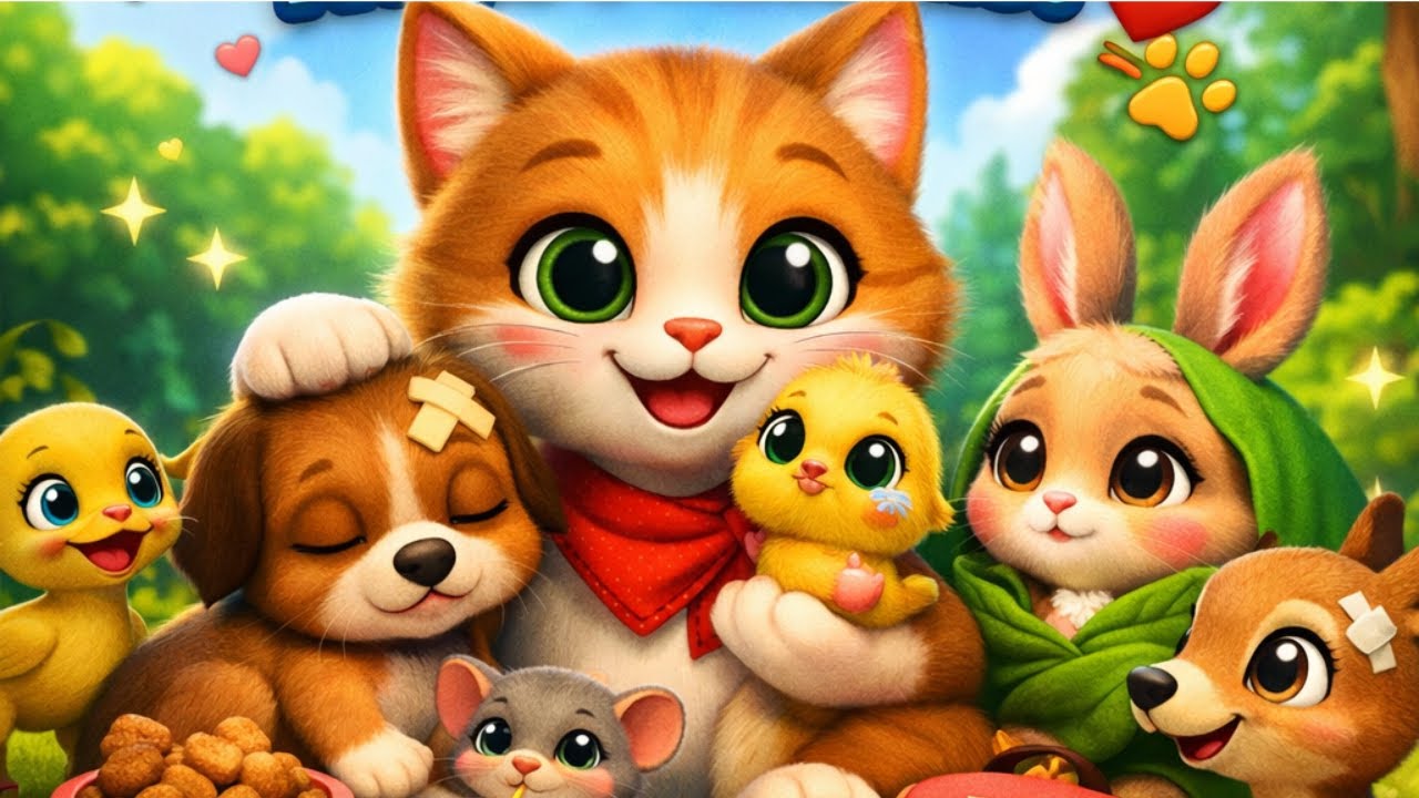 The Kind-Hearted Cat Who Helps Every Animal 🐱❤️