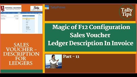 How to Configure Sales Voucher F12 Configure (Part - 11)