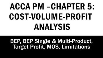 ACCA PM - F5: Chapter 5 in 6 Minutes 🚀 - Cost-Volume-Profit (CVP) Analysis #acca