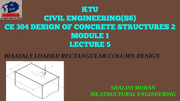 KTU,CE,S6,DESIGN OF CONCRETE STRUCTURES 2,MODULE 1,DESIGN OF BIAXIALY LOADED RECTANGULAR COLUMN