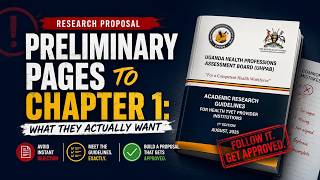 PART 1: UHPAB Research Proposal New Guidelines | Preliminary Pages to Chapter 1 Explained